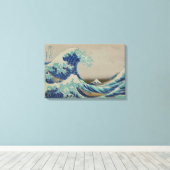 De grote golf van Kanagawa Japanse Woodblock Art Canvas Afdruk (Insitu (Houten vloer))