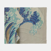 De grote golf van Kanagawa Japanse Woodblock Art Fleece Deken (Voorkant (Horizontaal))