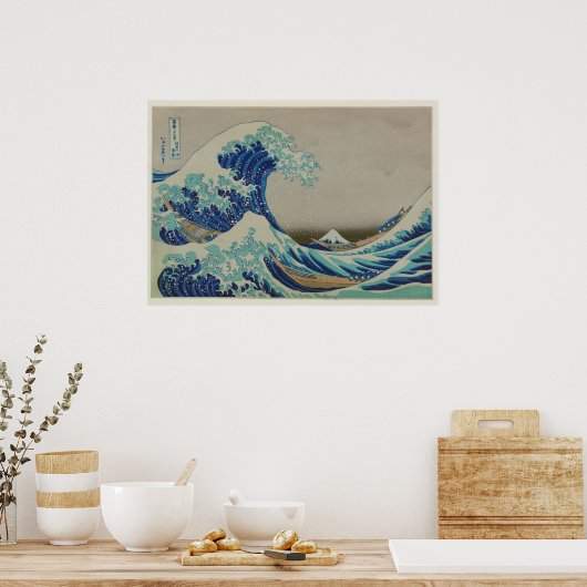 De grote golf van Kanagawa Japanse Woodblock Art Poster (Keuken)