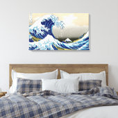 De grote golf van Kanagawa Katsushika Hokusai Canvas Afdruk (Insitu (Slaapkamer))