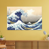 De Grote Golf van Kanagawa Katsushika Hokusai Canvas Afdruk (Insitu (Woonkamer))