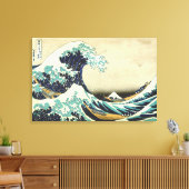 De Grote Golf van Kanagawa Katsushika Hokusai Canvas Afdruk (Insitu (Woonkamer))
