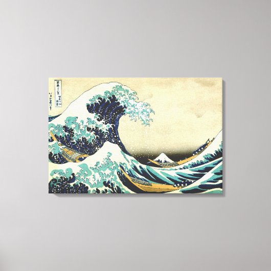 De Grote Golf van Kanagawa Katsushika Hokusai Canvas Afdruk (Voorkant)