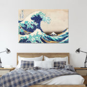 De Grote Golf van Kanagawa Katsushika Hokusai Canvas Afdruk (Insitu (Slaapkamer))