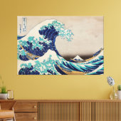 De Grote Golf van Kanagawa Katsushika Hokusai Canvas Afdruk (Insitu (Woonkamer))