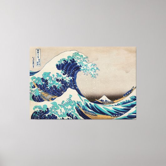De Grote Golf van Kanagawa Katsushika Hokusai Canvas Afdruk (Voorkant)