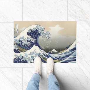 De Grote Golf van Kanagawa Katsushika Hokusai Deurmat