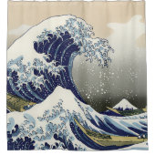 De Grote Golf van Kanagawa Katsushika Hokusai Douchegordijn (Voorkant)