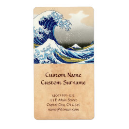 De grote golf van Kanagawa Katsushika Hokusai Etiket