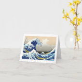De grote golf van Kanagawa Katsushika Hokusai Kaart (Gele Bloem)
