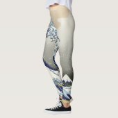 De Grote Golf van Kanagawa Katsushika Hokusai Leggings (Links)