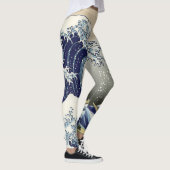 De Grote Golf van Kanagawa Katsushika Hokusai Leggings (Rechts)