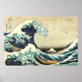 De Grote Golf van Kanagawa Katsushika Hokusai Poster (Voorkant)