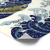 De Grote Golf van Kanagawa Katsushika Hokusai Poster (Hoek)