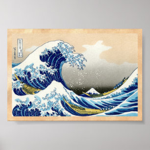 De grote golf van Kanagawa Katsushika Hokusai Poster