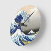 De grote golf van Kanagawa Katsushika Hokusai Ronde Klok (Hoek)