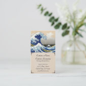 De grote golf van Kanagawa Katsushika Hokusai Visitekaartje (Staand voorkant)