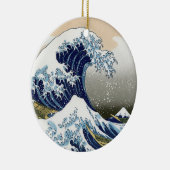 De grote golf van Kanagawa Keramisch Ornament (Rechts)
