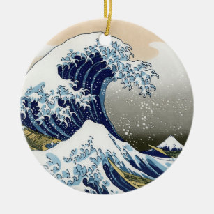 De grote golf van Kanagawa Keramisch Ornament