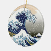 De grote golf van Kanagawa Keramisch Ornament (Links)