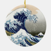 De grote golf van Kanagawa Keramisch Ornament (Achterkant)