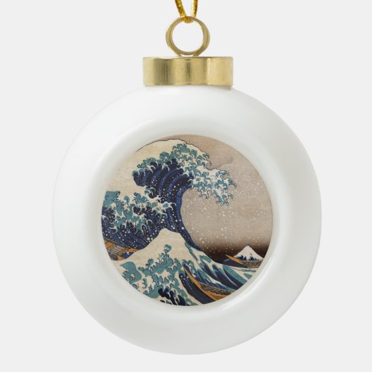 De Grote Golf van Kanagawa Keramische Bal Ornament (Voorkant)