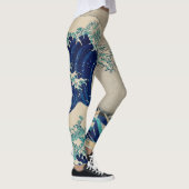 De grote golf van Kanagawa  kunst Leggings (Rechts)