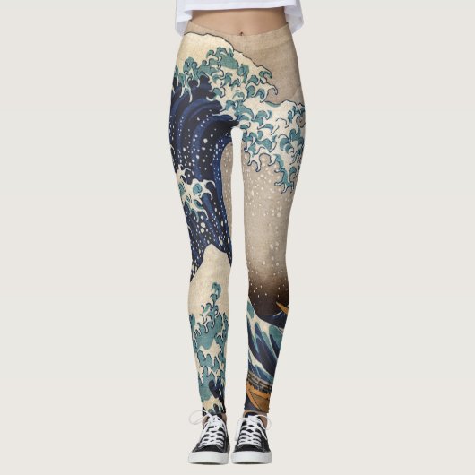 De Grote Golf van Kanagawa Leggings (Voorkant)