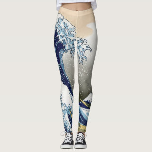 De grote golf van Kanagawa Leggings