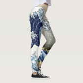 De grote golf van Kanagawa Leggings (Rechts)