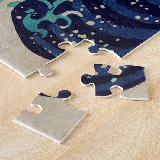 De Grote Golf van Kanagawa Legpuzzel (Zijkant)