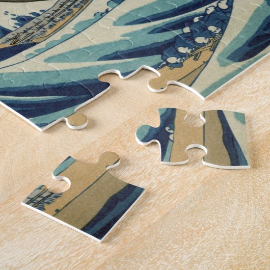 De Grote Golf van Kanagawa Legpuzzel (Zijkant)