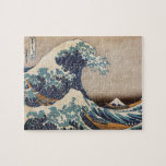 De Grote Golf van Kanagawa Legpuzzel<br><div class="desc">De Grote Golf van Kanagawa is een houtafdruk van de Japanse kunstenaar Hokusai. Het werd in de late Edo-periode rond 1830 gepubliceerd.</div>