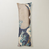 De grote Golf van Kanagawa Lichaamskussen (Achterkant (Verticaal))