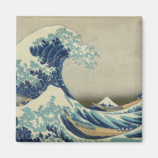 De Grote Golf van Kanagawa Magneet (Voorkant)