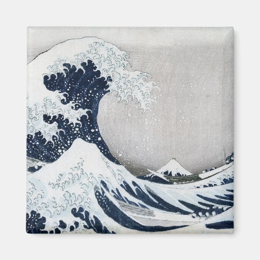 De Grote Golf van Kanagawa Magneet (Voorkant)