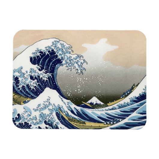 De grote golf van Kanagawa Magneet (Horizontaal)