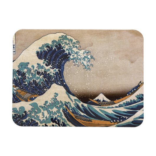 De Grote Golf van Kanagawa Magneet (Horizontaal)