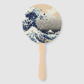 De grote golf van Kanagawa met 8 bits Pixel Art Handwaaier (Voorkant)