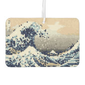 De grote golf van Kanagawa met 8 bits Pixel Art Luchtverfrisser (Achterkant)