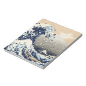 De grote golf van Kanagawa met 8 bits Pixel Art Notitieblok (Linkerzijde)