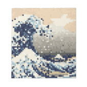 De grote golf van Kanagawa met 8 bits Pixel Art Notitieblok (Voorkant)