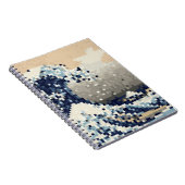 De grote golf van Kanagawa met 8 bits Pixel Art Notitieboek (Rechterzijde)