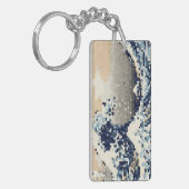De grote golf van Kanagawa met 8 bits Pixel Art Sleutelhanger (Voorkant Links)