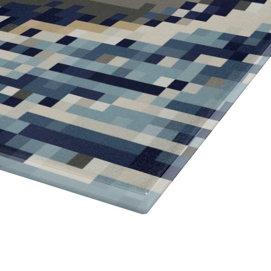 De grote golf van Kanagawa met 8 bits Pixel Art Snijplank (Hoek)