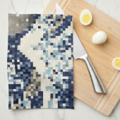 De grote golf van Kanagawa met 8 bits Pixel Art Theedoek (Quarter Fold)