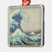 De Grote Golf van Kanagawa Metalen Ornament (Links)