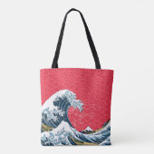 De Grote Golf van Kanagawa Modern Pop Tote Bag (Achterkant)