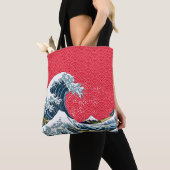 De Grote Golf van Kanagawa Modern Pop Tote Bag (Dichtbij)
