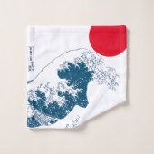 De grote golf van Kanagawa Modern Twist Bad Handdoek (Wasdoekje)